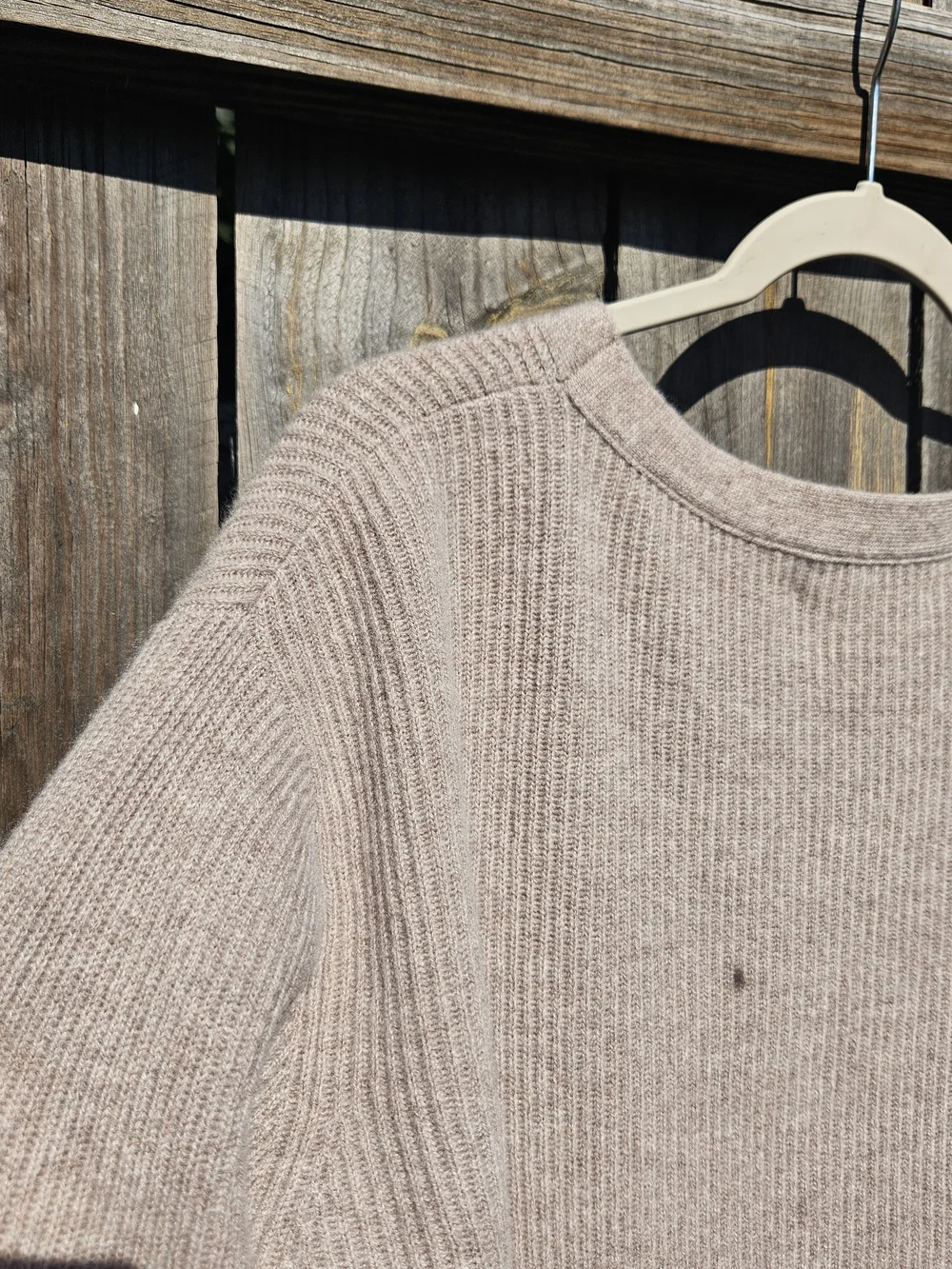 Ravella Valentina Cardigan 100%  Cashmere Pearl Buttons Luxe Oatmeal Size Large